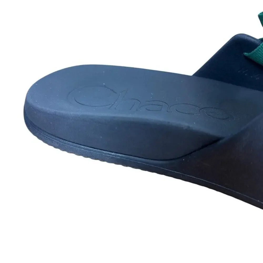 Chaco Chillos Slide Navy Green Mens Sandals Sporty Summer Shoes Flip Flops sz 14